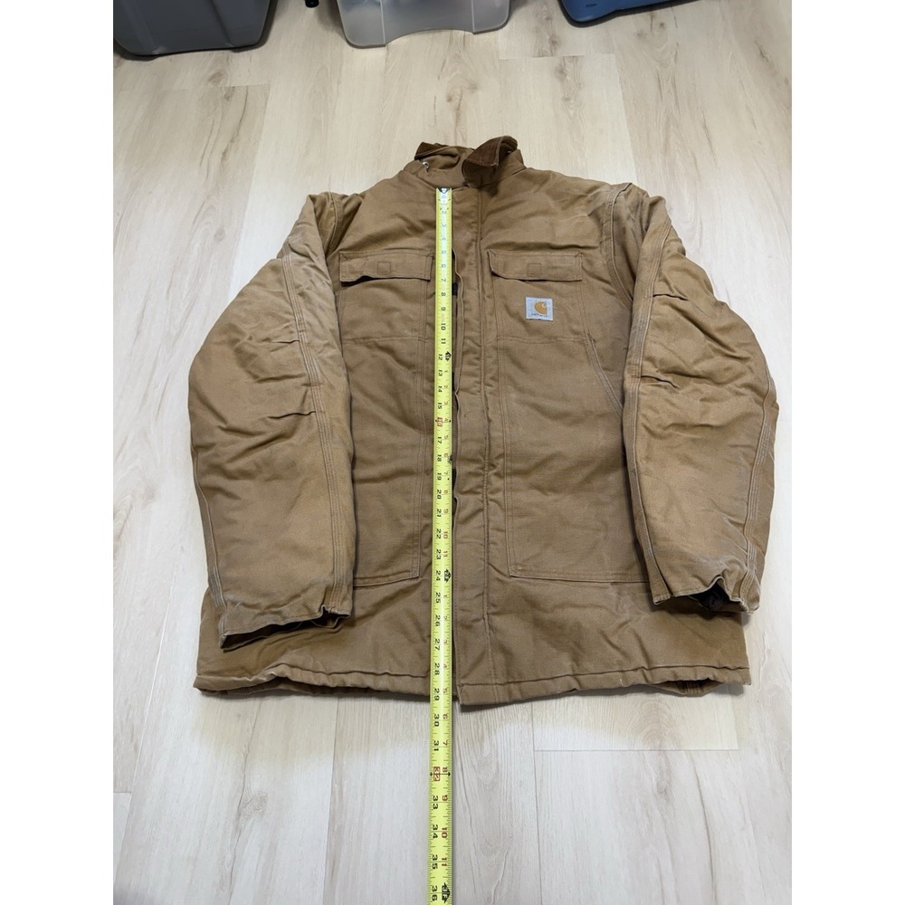 Carhartt Tan Quilted Chore Duck Barn Jacket Coat Men's Size XL - Picture 2 of 7
